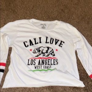 long sleeve crop top